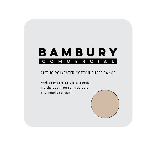 Chateau 210THC Polyester Cotton Sheet Range Mocha - Image 5