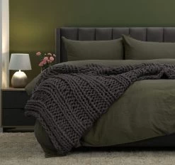 Jemma 120x150cm Throw Rug Charcoal