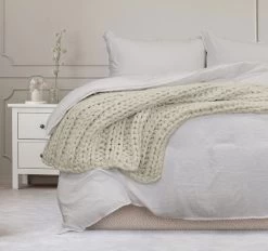 Jemma 120x150cm Throw Rug Ivory