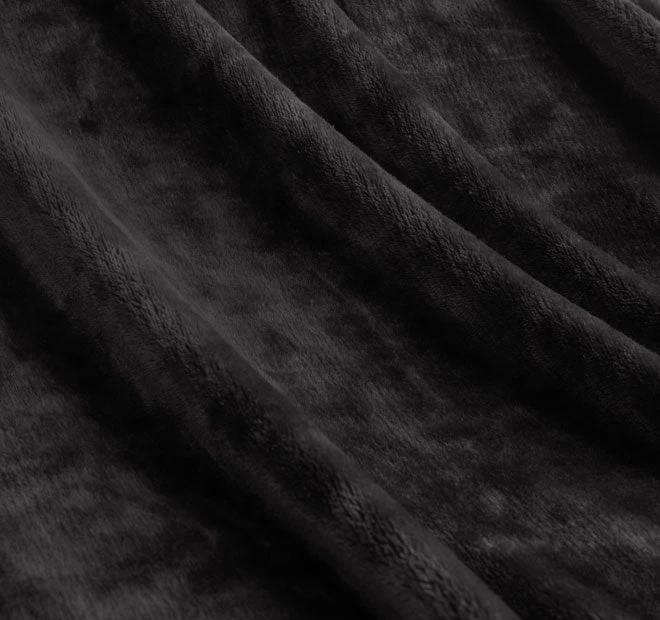 Lucia 350GSM Ultra Soft Velvet Fleece Blanket Range Charcoal - Image 2