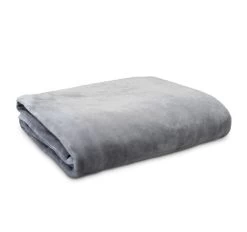 Lucia 350GSM Ultra Soft Velvet Fleece Blanket Range Silver