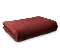 Lucia 350GSM Ultra Soft Velvet Fleece Blanket Range Jarrah
