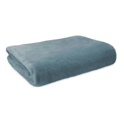Lucia 350GSM Ultra Soft Velvet Fleece Blanket Range Stormy Sea