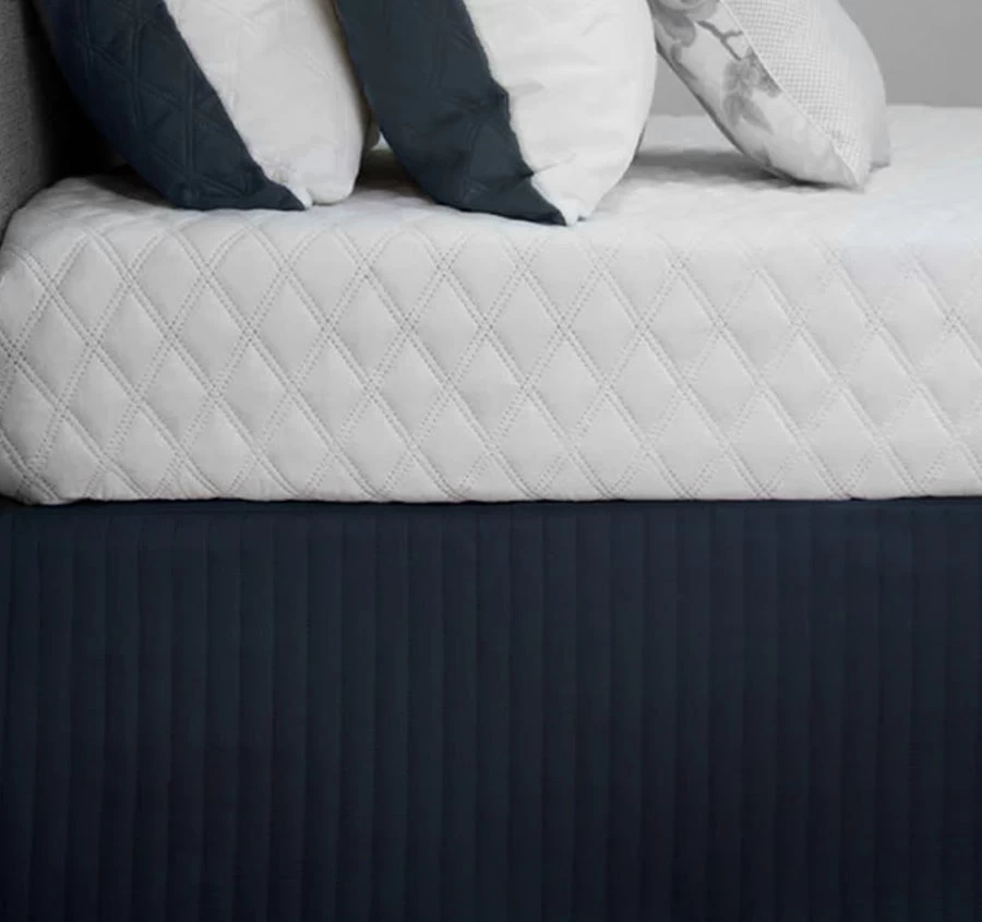 Microfibre Quilted Valance Range Navy