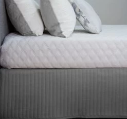 Microfibre Quilted Valance Range Silver