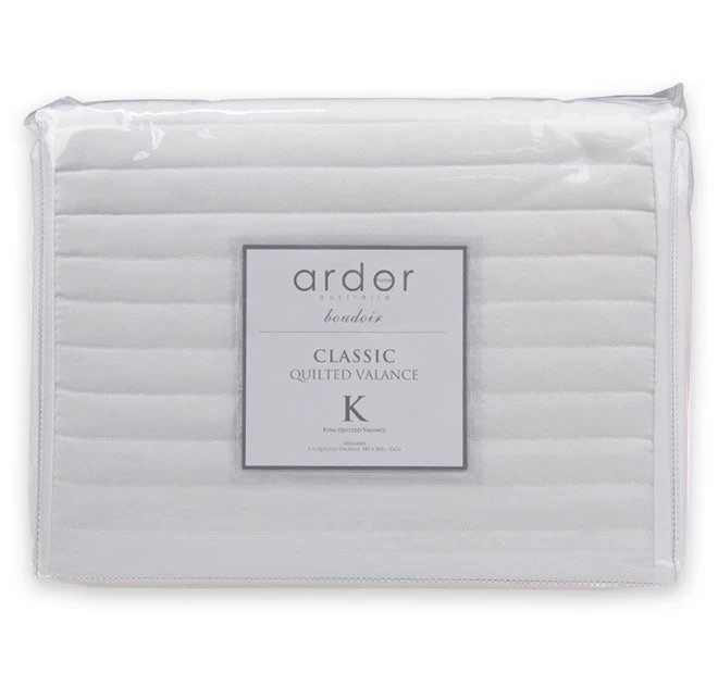 Microfibre Quilted Valance Range White - Image 3