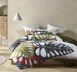Accessorize Monstera Comforter Set Range Multi