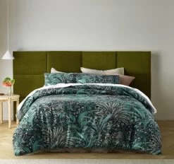 Accessorize Palm Leopard Quilt Cover Set Range Green