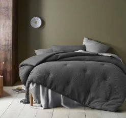 Accessorize Soho Waffle Comforter Set Range Dark Grey