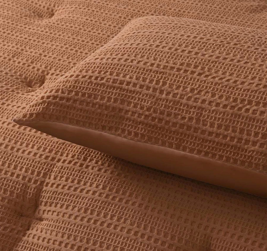 Accessorize Soho Waffle Comforter Set Range Tobacco - Image 2
