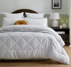 Accessorize Waffle Stripe Comforter Set Range White