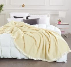 Herringbone Wool Blanket Range Cream
