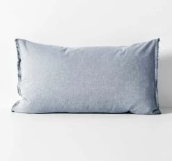 Chambray Fringe Standard Pillowcase Denim