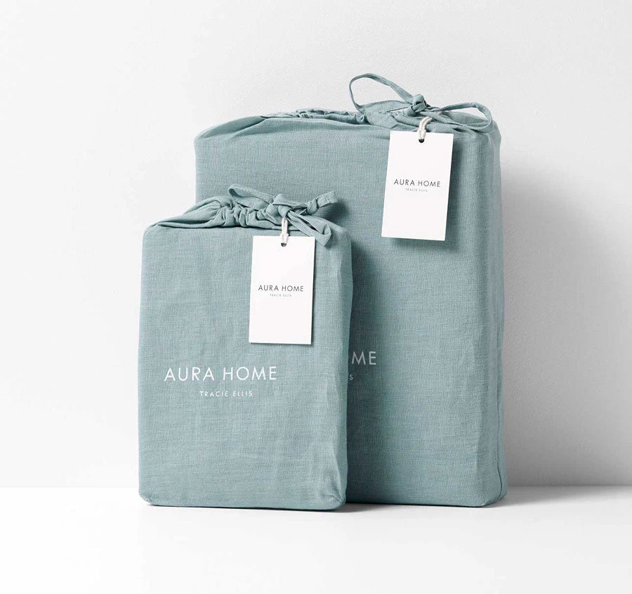 Emile Fitted Or Flat Sheet Range Agean Blue - Image 5