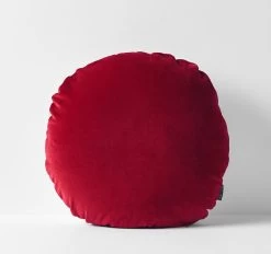 Luxury Velvet 55cm Filled Round Cushion Auburn
