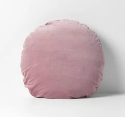 Luxury Velvet 55cm Round Filled Cushion Heather