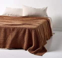 Waffle Bed Throw Clove