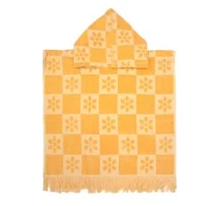 Daisy Check Kids Poncho Mango