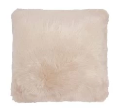 Faux Fur Plain 50x50cm Filled Cushion Rosewater