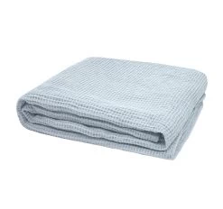 Waffle 130x180cm Throw Rug Cloud