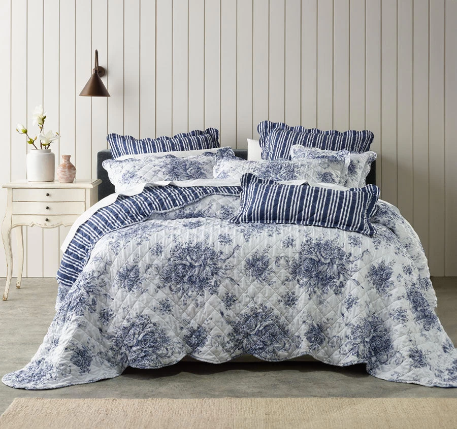 Bianca Amorette 5-7 Piece Bedspread Set Range Blue