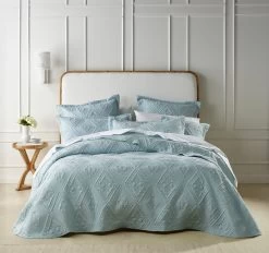 Bianca Aspen Bedspread Set Range Sky Blue