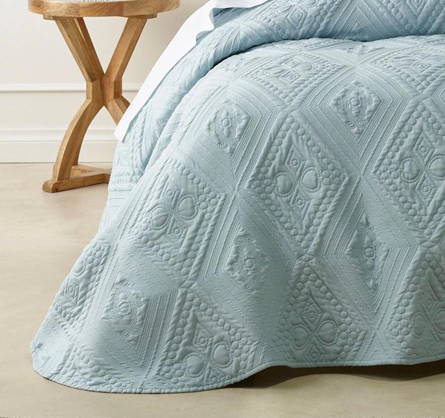 Bianca Aspen Bedspread Set Range Sky Blue - Image 3