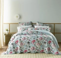 Bianca Charlene Bedspread Set Range Blue