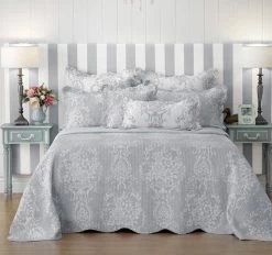 Bianca Florence Bedspread Range Grey