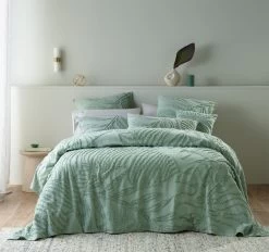 Bianca Foliage Bedspread Set Range Sage