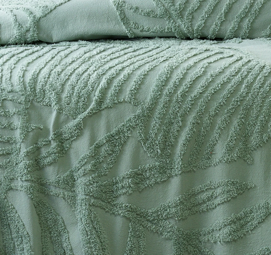 Bianca Foliage Bedspread Set Range Sage - Image 2
