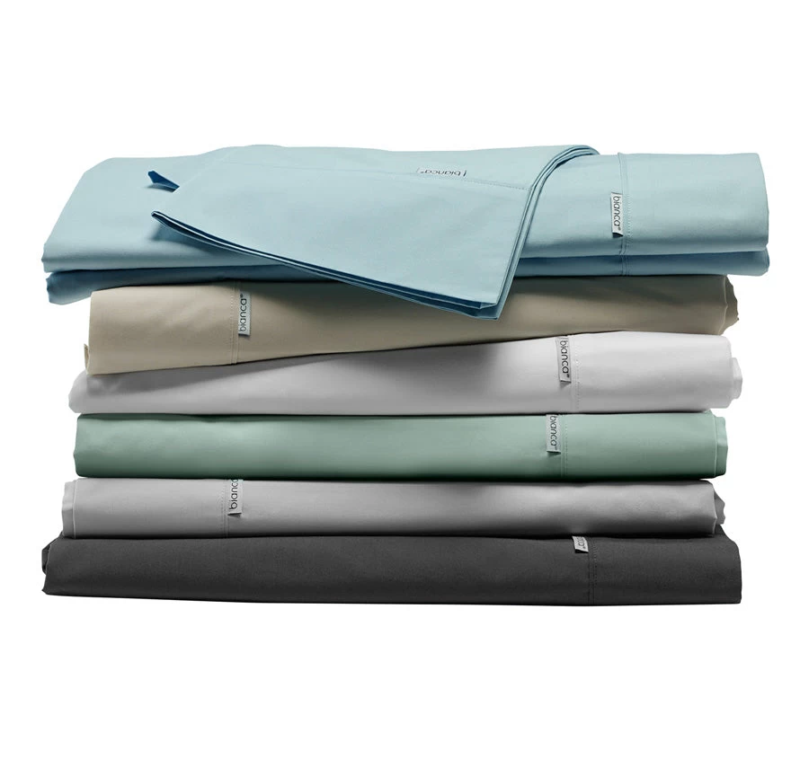 Bianca Heston 300THC Cotton Percale Mega Sheet Set Range Sage - Image 3
