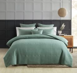 Bianca Jasper Quilt Cover Set Range Green