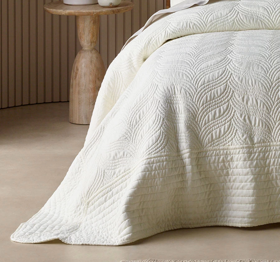 Bianca Kamala Bedspread Set Range Cream - Image 3