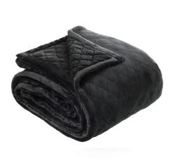 Bianca Mansfield Velvet Blanket Range Charcoal