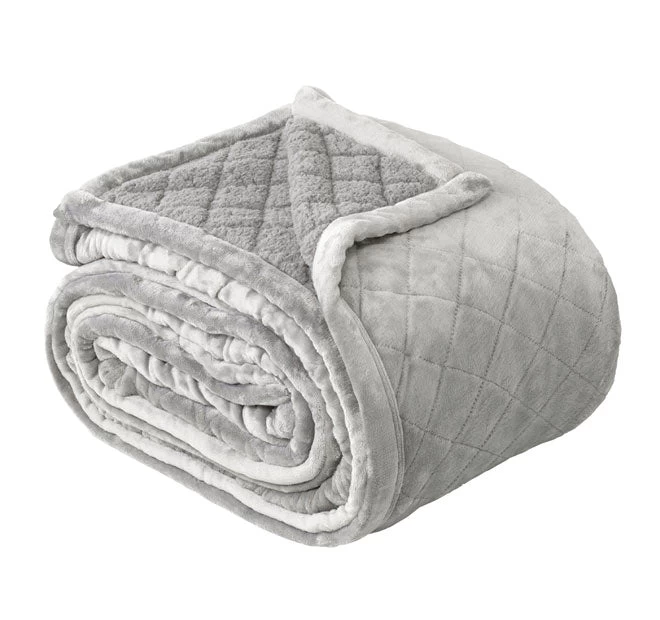 Bianca Mansfield Velvet Blanket Range Aluminium