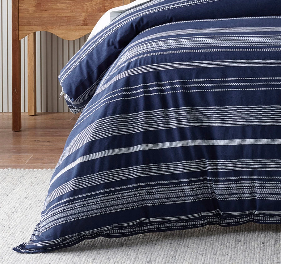 Bianca Regent Quilt Cover Set Range Navy - Image 3
