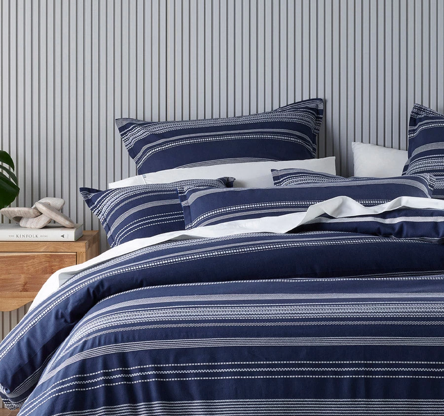 Bianca Regent Quilt Cover Set Range Navy - Image 4