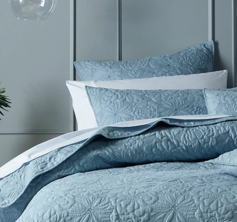 Bianca Sabrina Bedspread Set Range Provincial Blue - Image 4