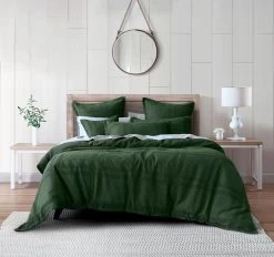 Bianca Sussex Quilt Cover Set Range Forest Green