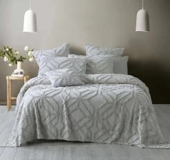 Bianca Willow Coverlet Set Range Silver
