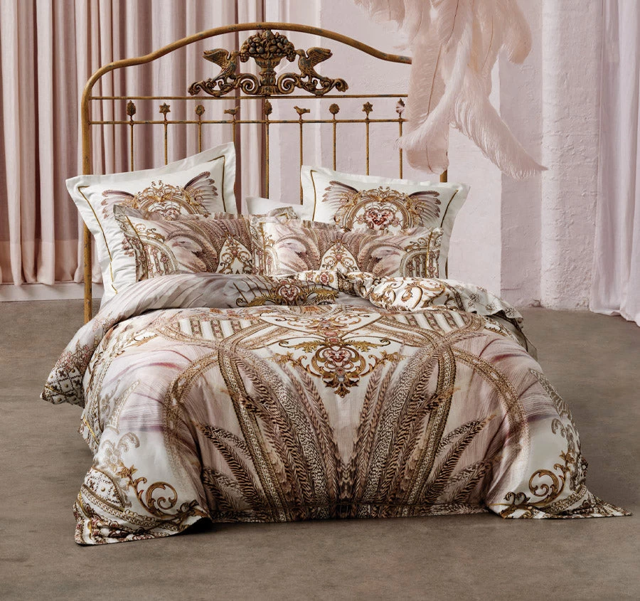 Camilla Soar Like An Eagle Quilt Cover Set Range Gold