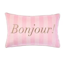 Bonjour 35x55cm Filled Cushion Pink