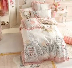 Claris In Paris Quilt Cover Set Range Pink