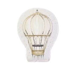 Hot Air Baloon Filled Novelty Cushion White