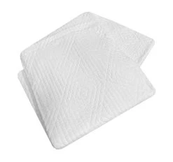 Diamond 130x160cm Throw Rug White