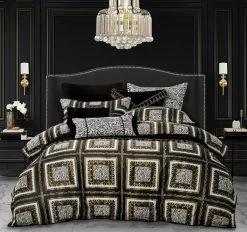 Piazza Quilt Cover Set Range Gold