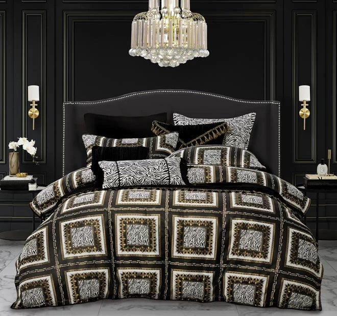 Piazza Quilt Cover Set Range Gold