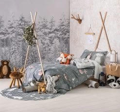 Into The Woods Quilt Cover Set Range Grey