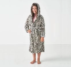 Plush Kids Bathrobe Range Leopard